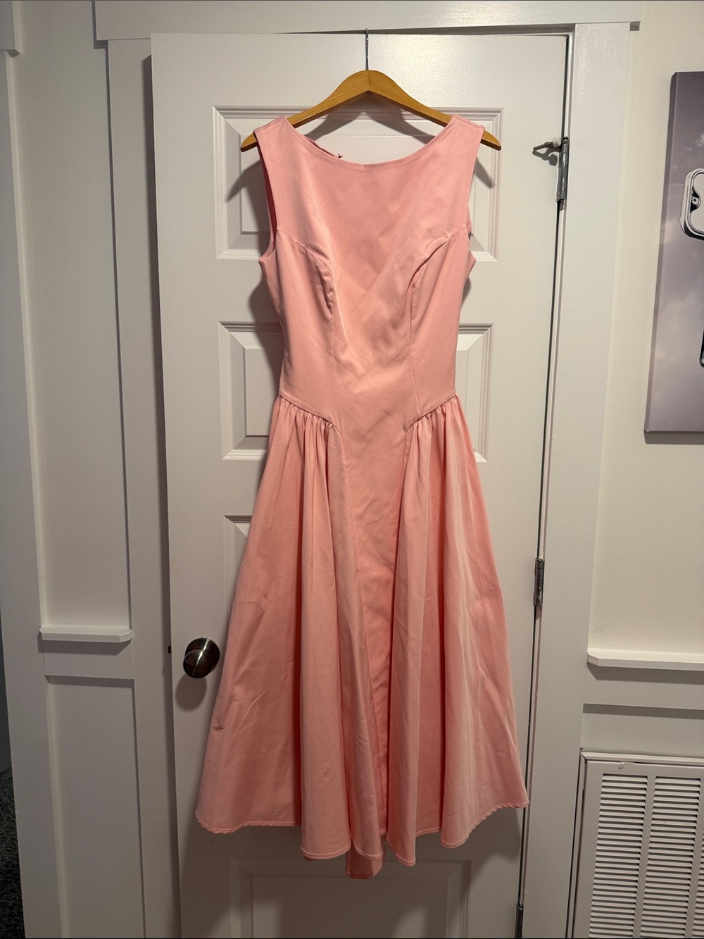 House of CB Pink Sleeveless Midi Fit-and-Flare Dress